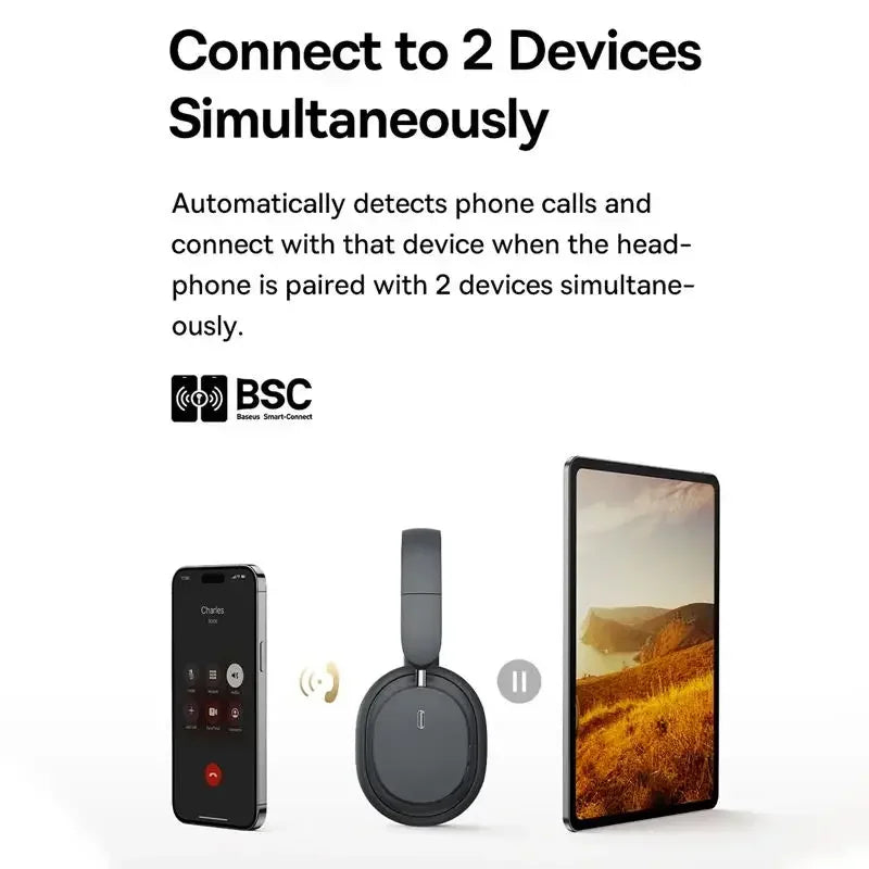 Baseus Silence Pro - Casque Bluetooth a Réduction de Bruit